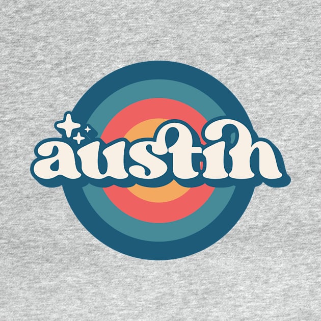 Vintage Austin Sunset Seal // Retro City Emblem for Austin, Texas by Now Boarding